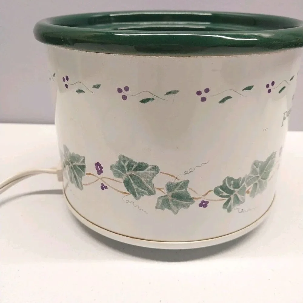 Vintage Rival Potpourri Crock Pot Electric Simmering Warmer Ivy Tested Works